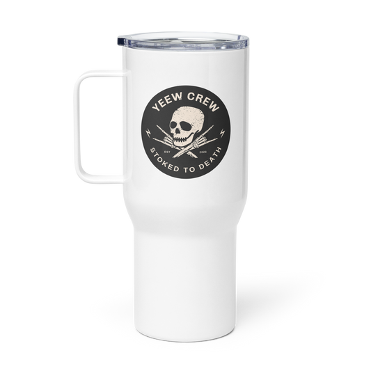 Travel mug with a handle