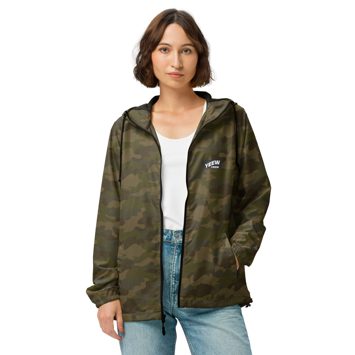 Unisex lightweight zip up windbreaker