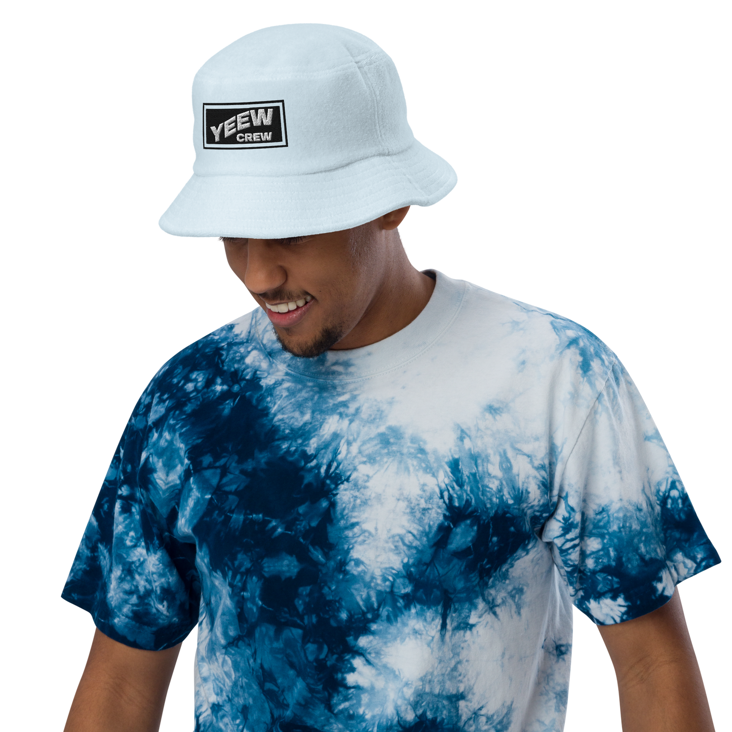 Unstructured terry cloth bucket hat