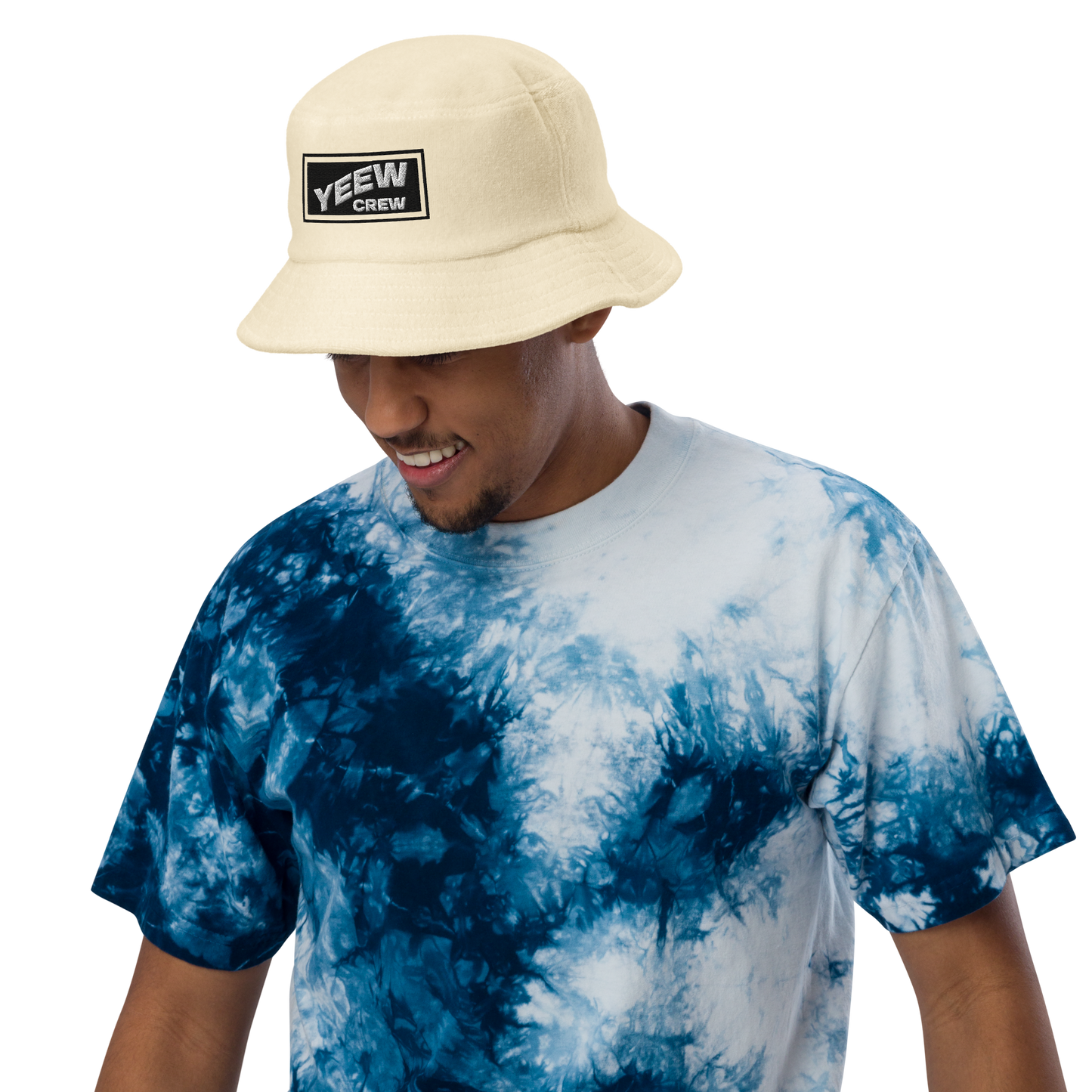Unstructured terry cloth bucket hat