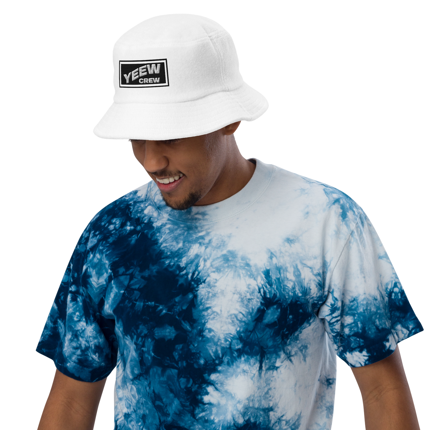 Unstructured terry cloth bucket hat