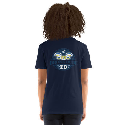 Drone Dude Ed Back Print Short-Sleeve Unisex T-Shirt